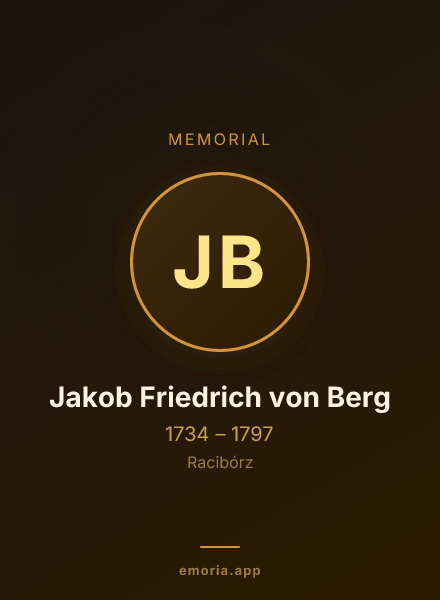 Memorial portrait of Jakob Friedrich von Berg