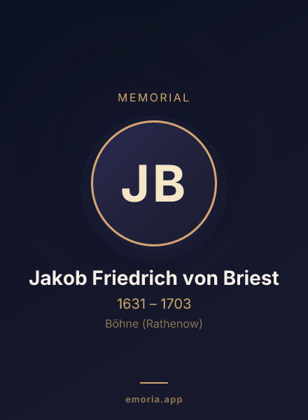 Memorial portrait of Jakob Friedrich von Briest