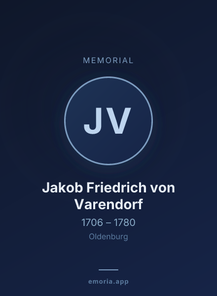 Memorial portrait of Jakob Friedrich von Varendorf