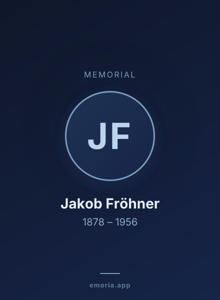 Memorial portrait of Jakob Fröhner