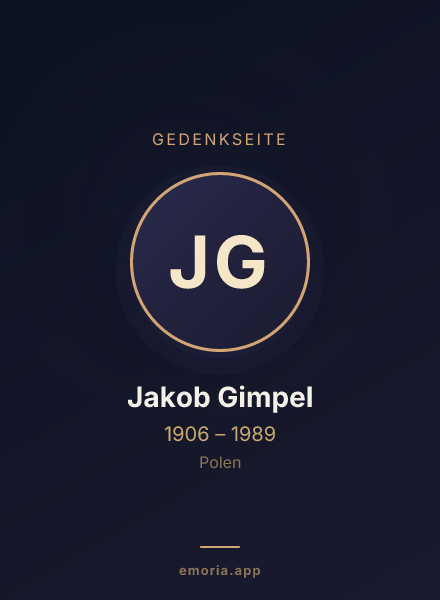 Gedenkportrait von Jakob Gimpel