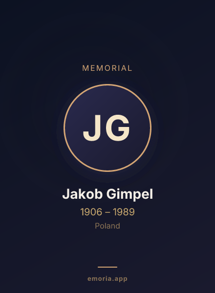 Memorial portrait of Jakob Gimpel