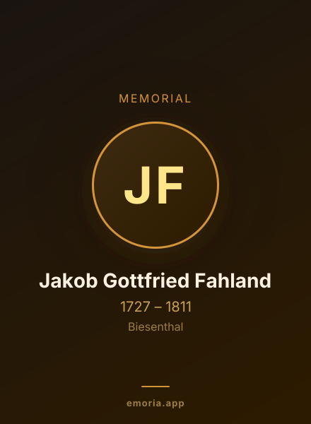 Memorial portrait of Jakob Gottfried Fahland