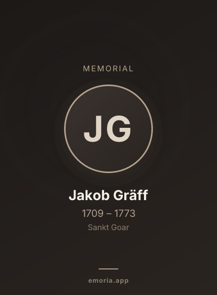 Memorial portrait of Jakob Gräff