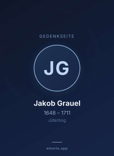 Gedenkportrait von Jakob Grauel