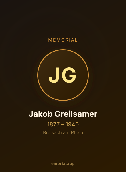 Memorial portrait of Jakob Greilsamer