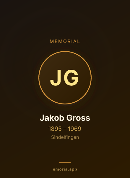 Memorial portrait of Jakob Gross