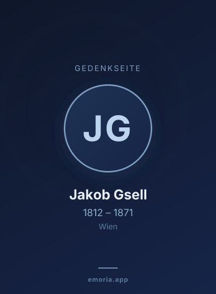 Gedenkportrait von Jakob Gsell