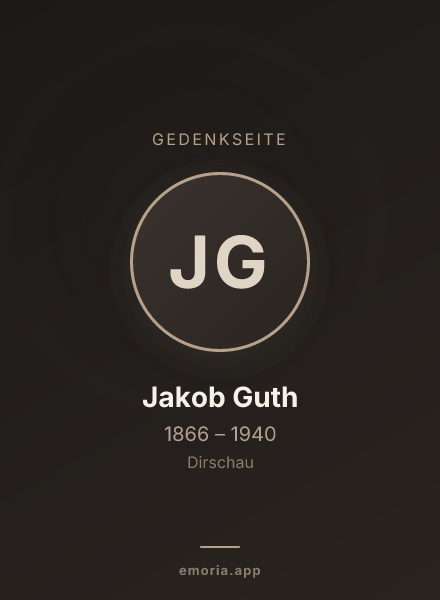 Gedenkportrait von Jakob Guth