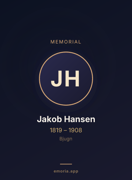 Memorial portrait of Jakob Hansen
