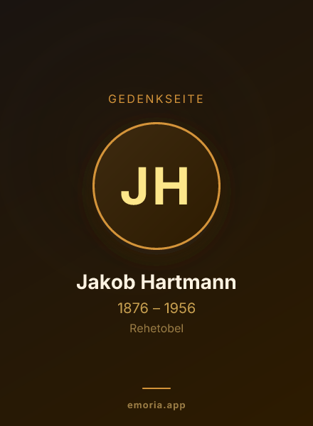 Gedenkportrait von Jakob Hartmann
