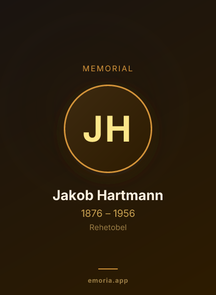 Memorial portrait of Jakob Hartmann