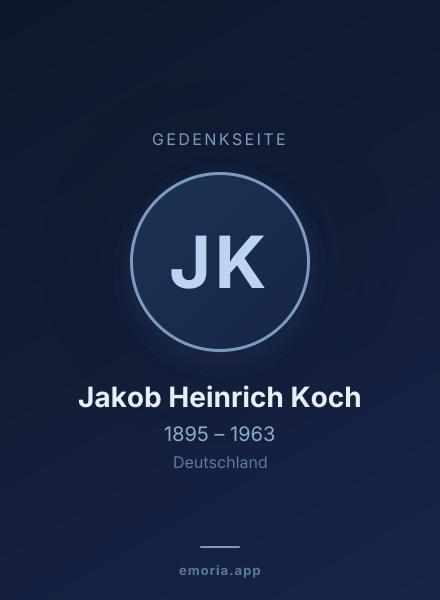 Gedenkportrait von Jakob Heinrich Koch