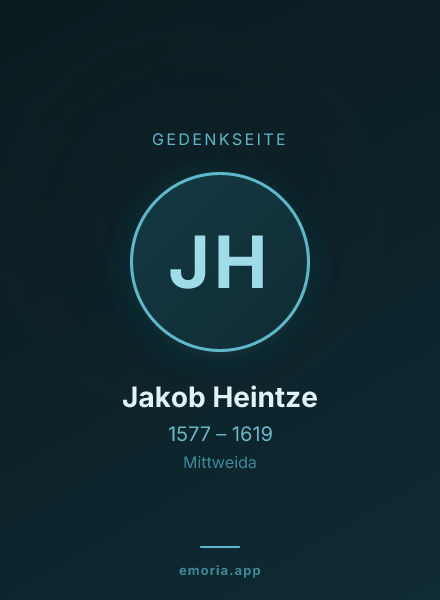 Gedenkportrait von Jakob Heintze