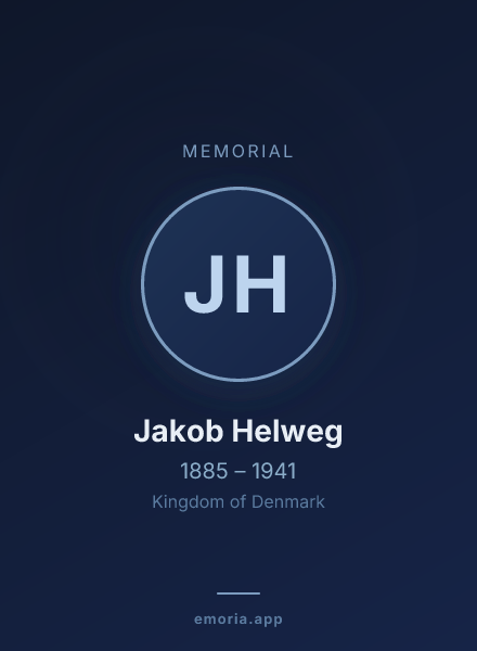 Memorial portrait of Jakob Helweg
