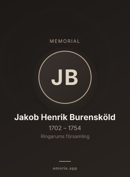 Memorial portrait of Jakob Henrik Burensköld