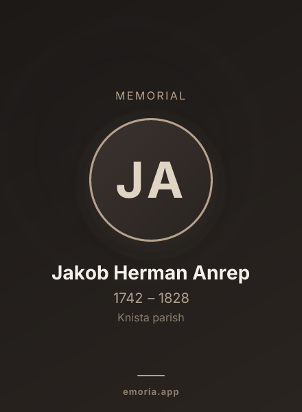 Memorial portrait of Jakob Herman Anrep