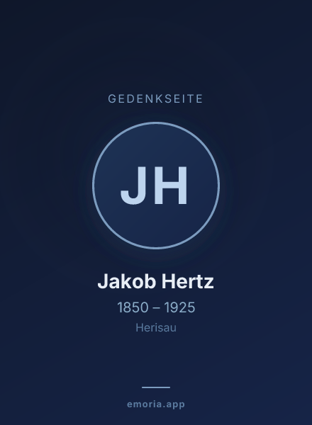 Gedenkportrait von Jakob Hertz