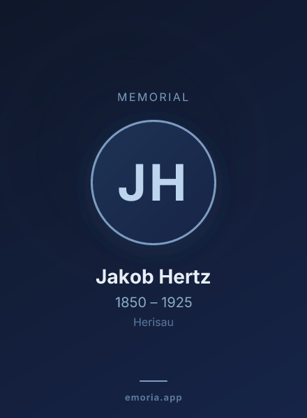 Memorial portrait of Jakob Hertz