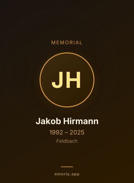 Memorial portrait of Jakob Hirmann
