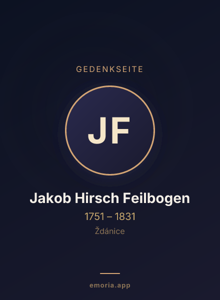 Gedenkportrait von Jakob Hirsch Feilbogen
