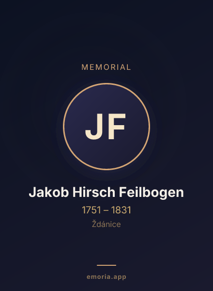 Memorial portrait of Jakob Hirsch Feilbogen