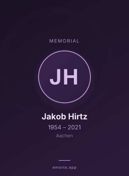 Memorial portrait of Jakob Hirtz
