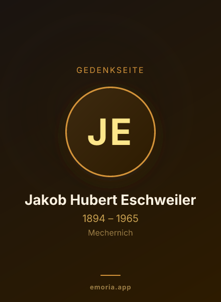 Gedenkportrait von Jakob Hubert Eschweiler