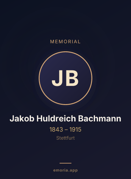 Memorial portrait of Jakob Huldreich Bachmann