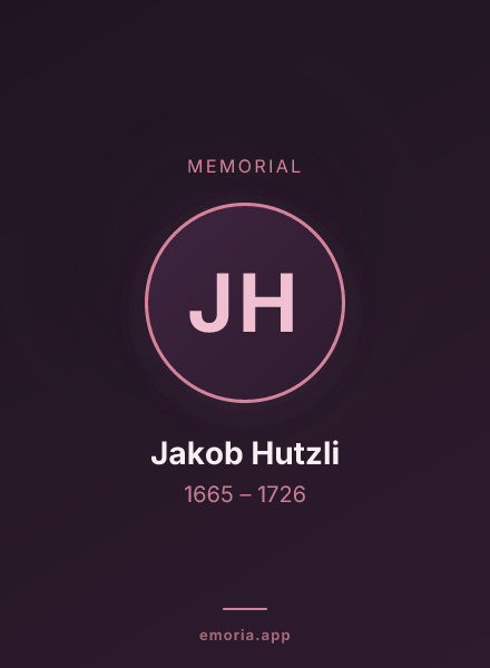 Memorial portrait of Jakob Hutzli