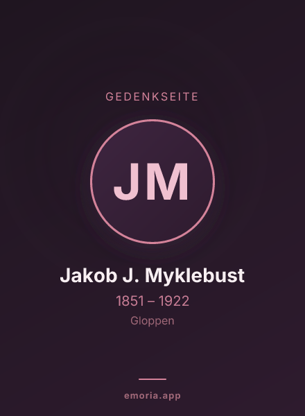 Gedenkportrait von Jakob J. Myklebust