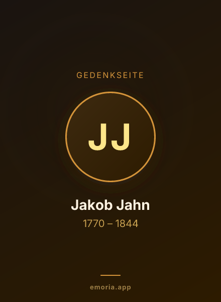 Gedenkportrait von Jakob Jahn
