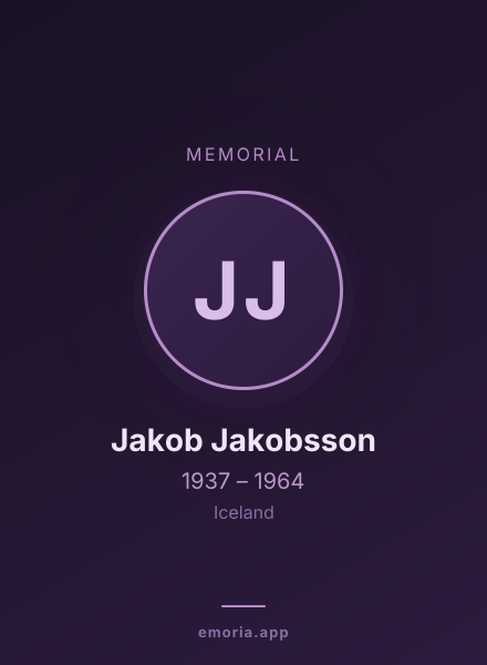 Memorial portrait of Jakob Jakobsson