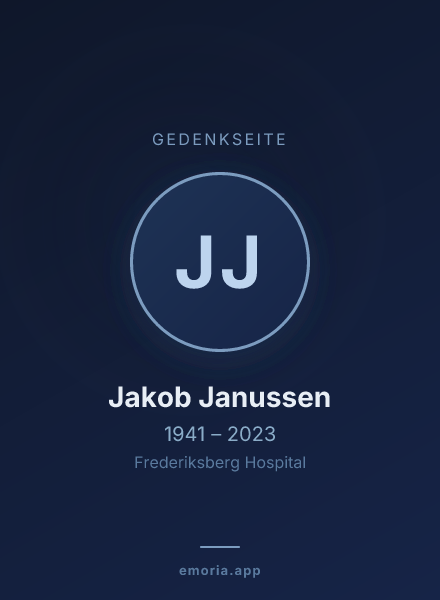 Gedenkportrait von Jakob Janussen