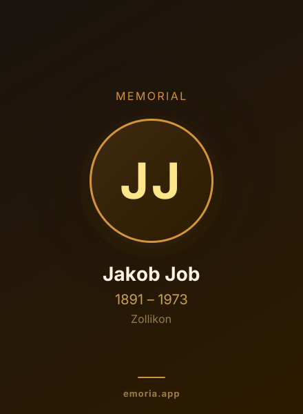 Memorial portrait of Jakob Job