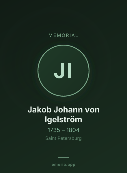 Memorial portrait of Jakob Johann von Igelström