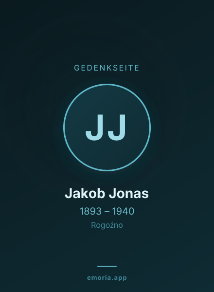 Gedenkportrait von Jakob Jonas