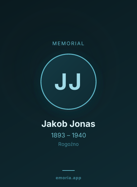 Memorial portrait of Jakob Jonas