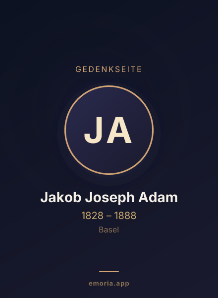 Gedenkportrait von Jakob Joseph Adam