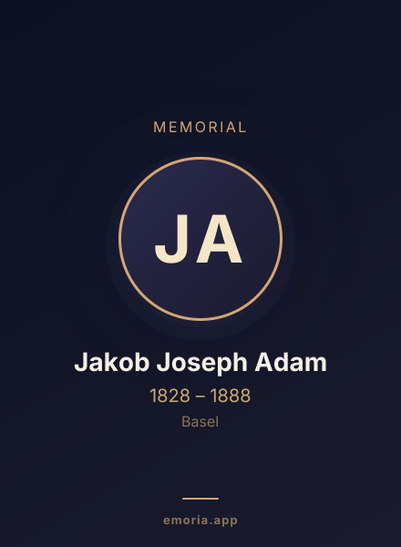 Memorial portrait of Jakob Joseph Adam