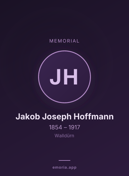 Memorial portrait of Jakob Joseph Hoffmann
