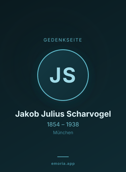 Gedenkportrait von Jakob Julius Scharvogel
