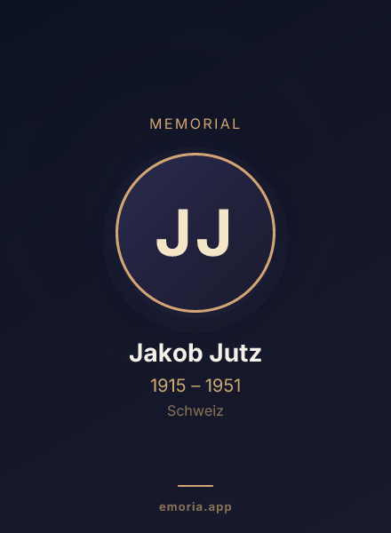 Memorial portrait of Jakob Jutz