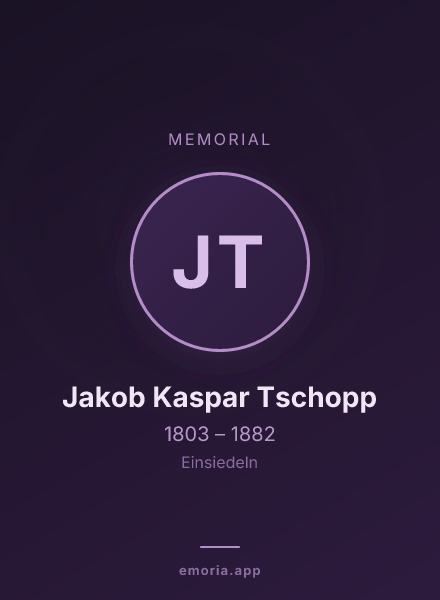 Memorial portrait of Jakob Kaspar Tschopp