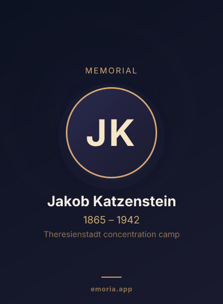 Memorial portrait of Jakob Katzenstein