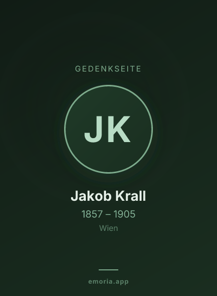 Gedenkportrait von Jakob Krall