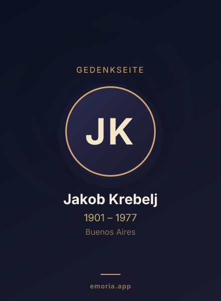 Gedenkportrait von Jakob Krebelj