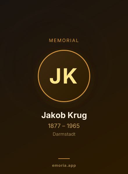 Memorial portrait of Jakob Krug