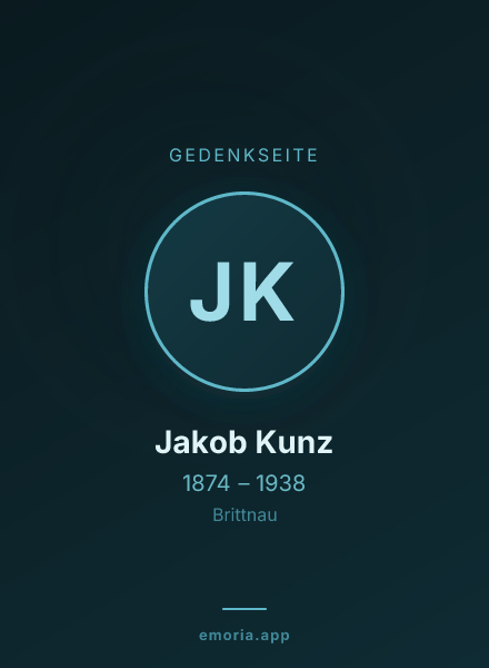 Gedenkportrait von Jakob Kunz