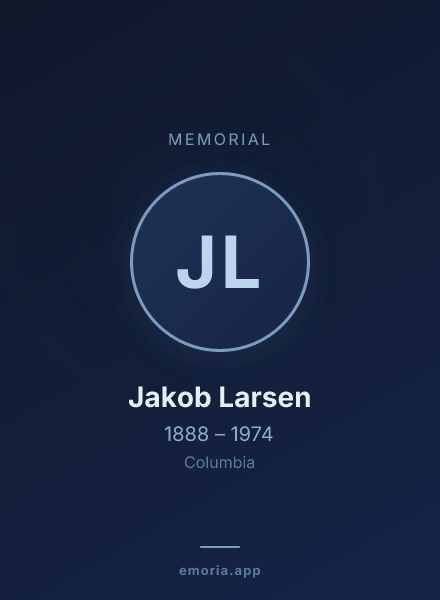 Memorial portrait of Jakob Larsen
